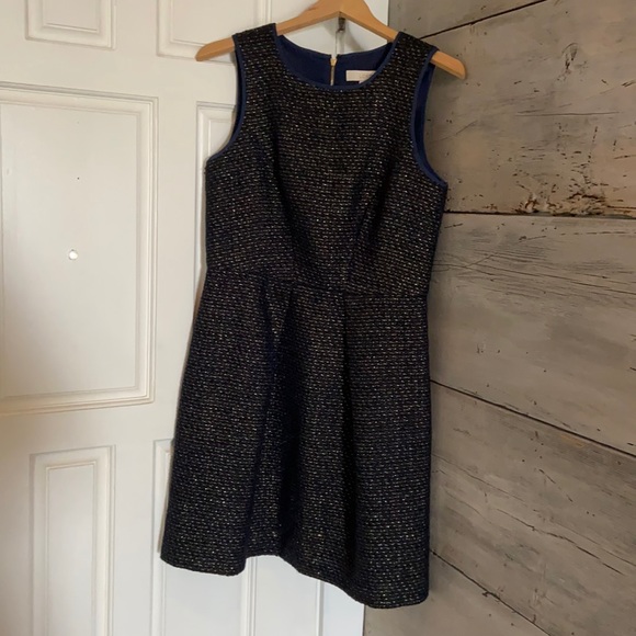 LOFT Dresses & Skirts - Ann Taylor LOFT Navy Blue, Sparkle Dress (NEW)